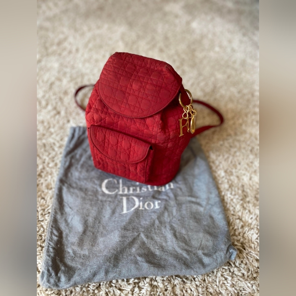 Christian Dior canvas backpack